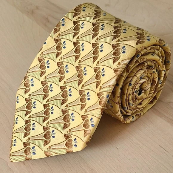 Ermenegildo Zegna Other - ZEGNA tie, yellow,  floral pattern